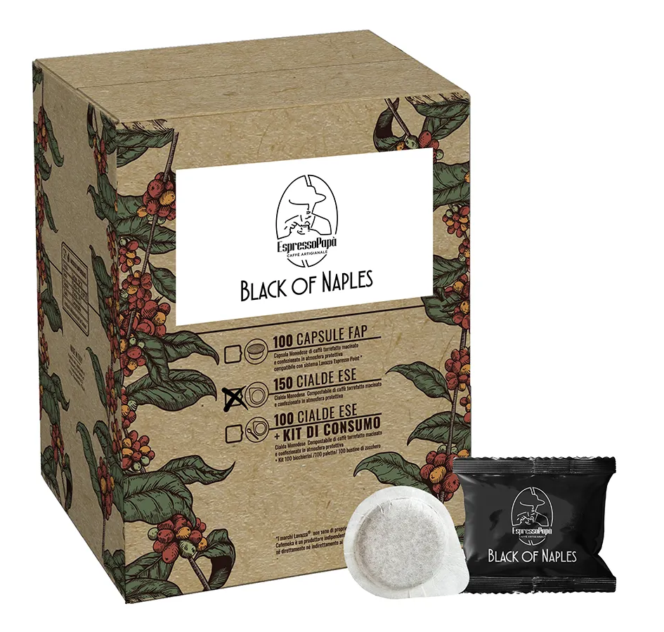 Espressopapa Black of Naples 44mm ESE Pad 150 Stück